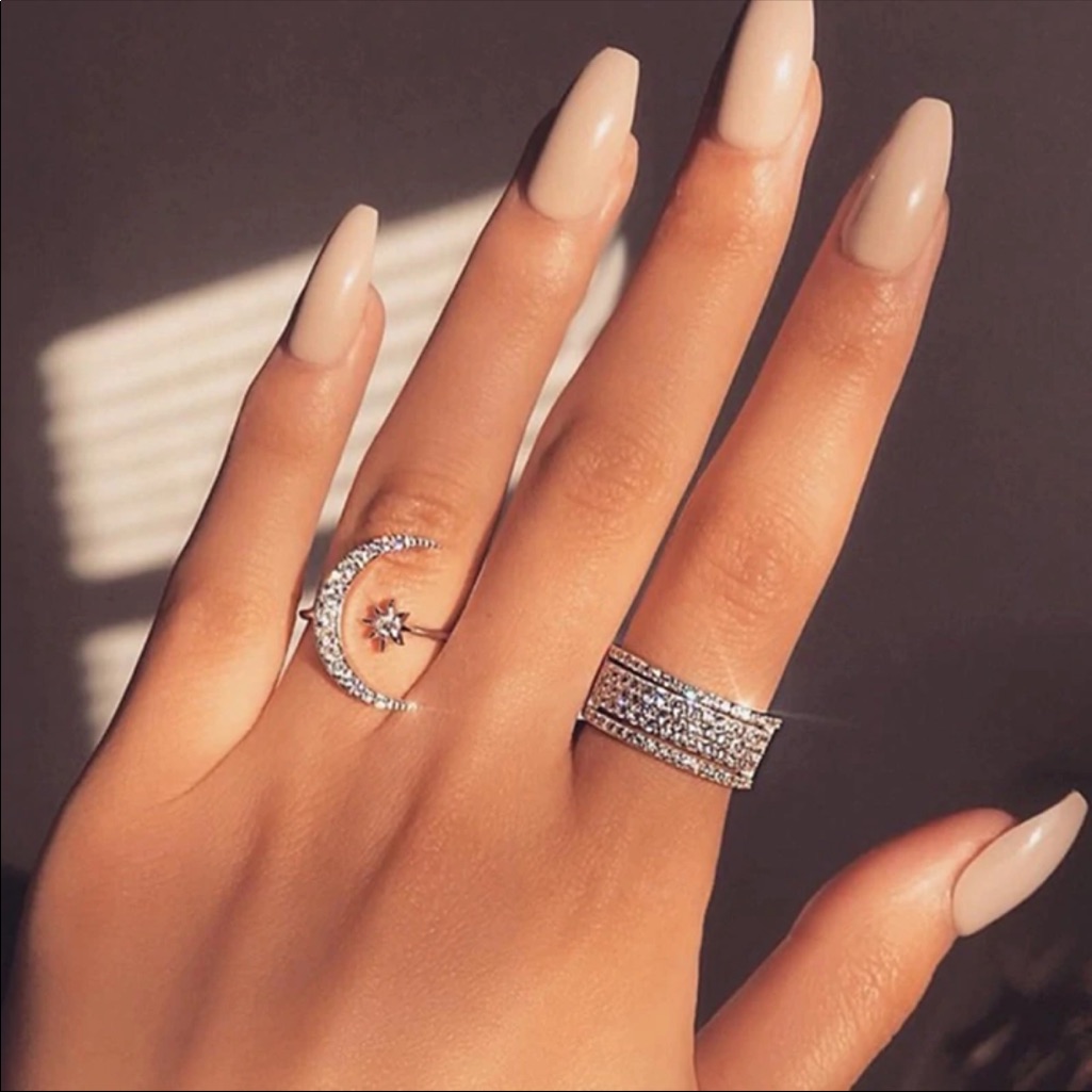 Caged Crescent Ring